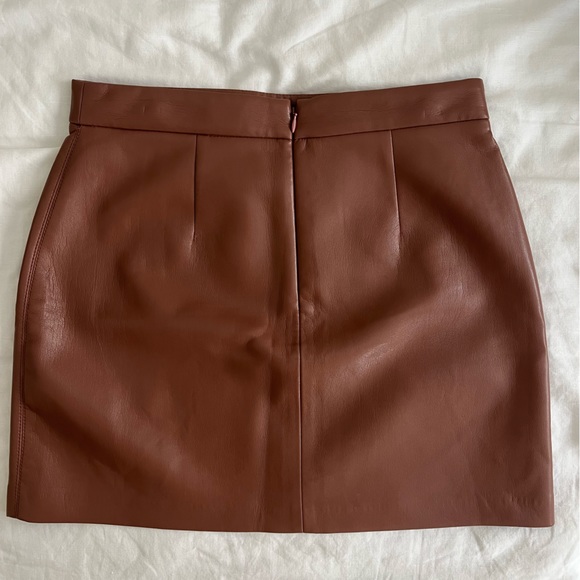 Aritzia Wilfred Patio Mini Skirt- Cognac - Picture 8 of 12